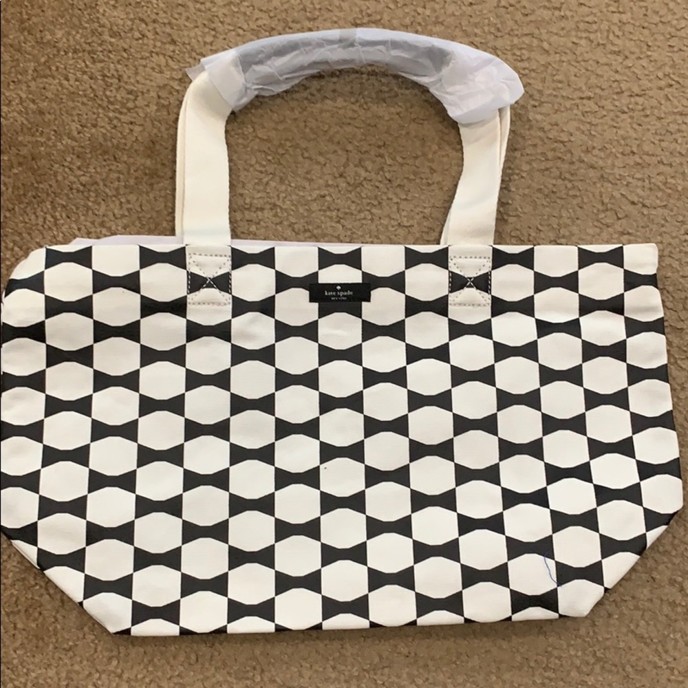 Kate Spade Tote Bag Black/White New